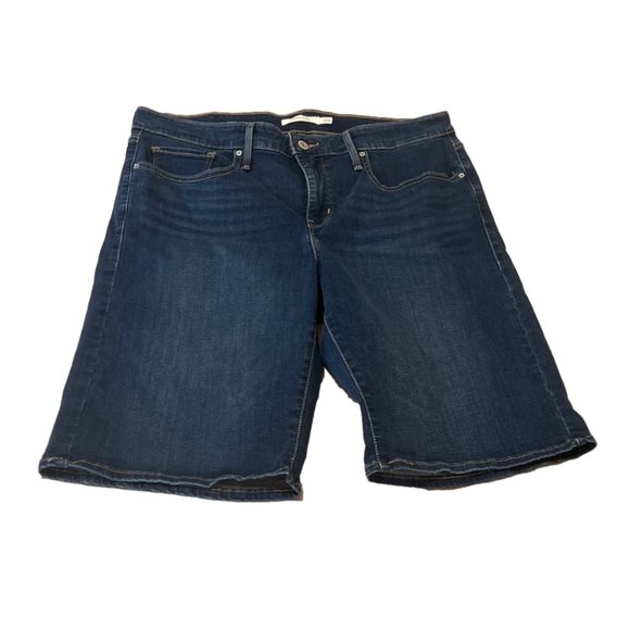 Levi's Pants - Levis Blue Bermuda Classic 5-Pocket Belt Loops Shorts Size 18W Womens